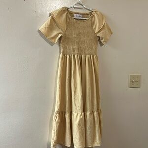JessaKae Mustard MIDI Dress Size Small